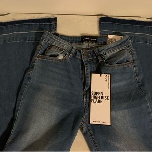 Almost famous super high rise flare jeans